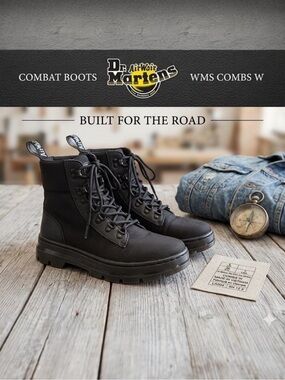 Dr. Martens Combs W Women's Combat Boots - Black Size 7